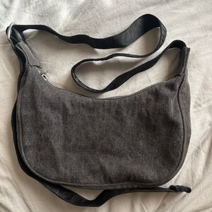 BAGGU Small Denim Crescent Bag